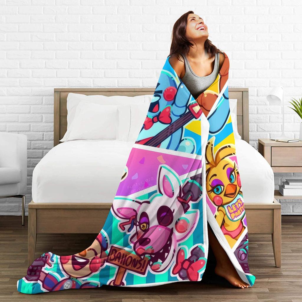 FNAF At Freddys Blanket Quality Soft Throw Blanket Winter Girls Boys Outdoor Funny Bedspread