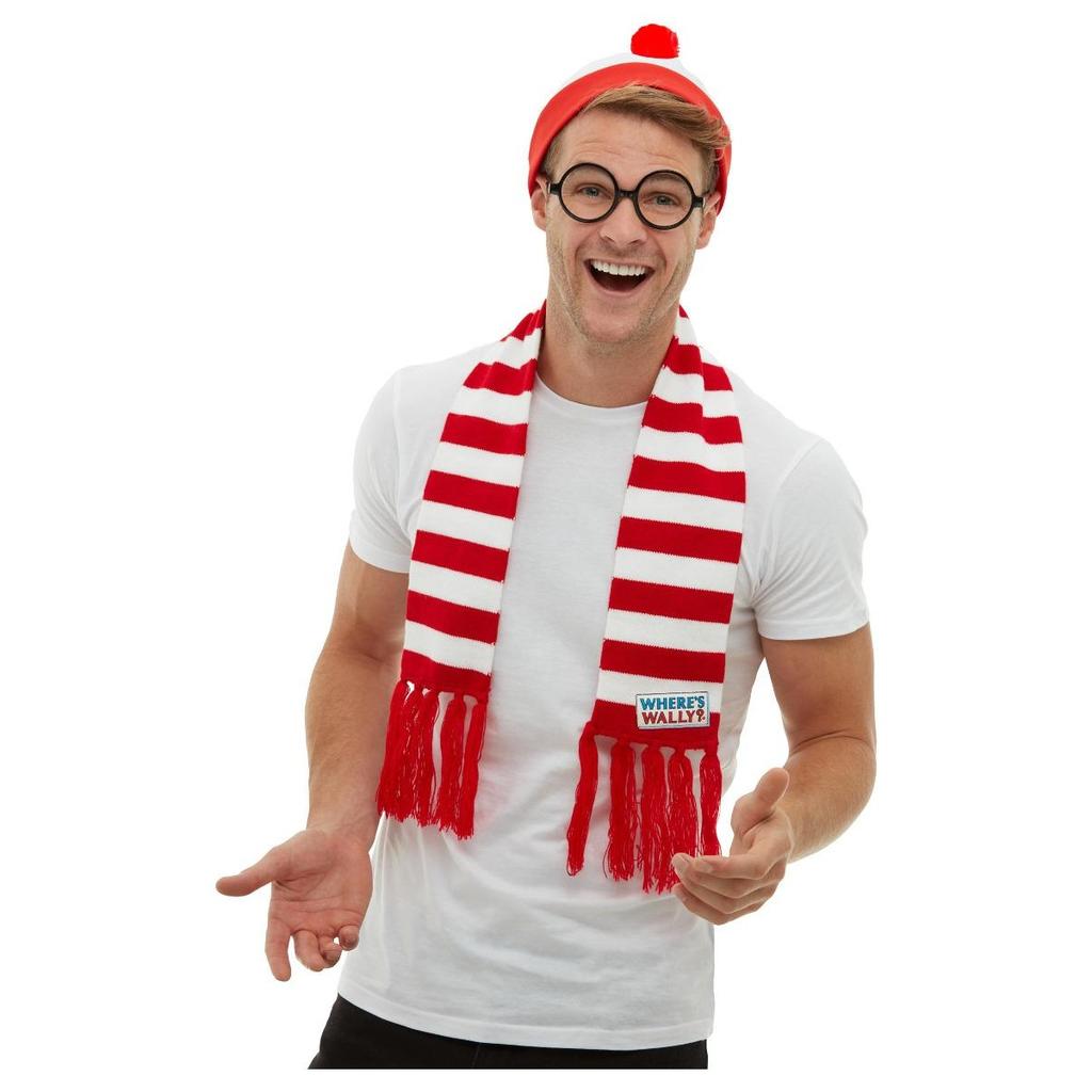 Where's Wally? Unisex Adult Costume Accessory Set