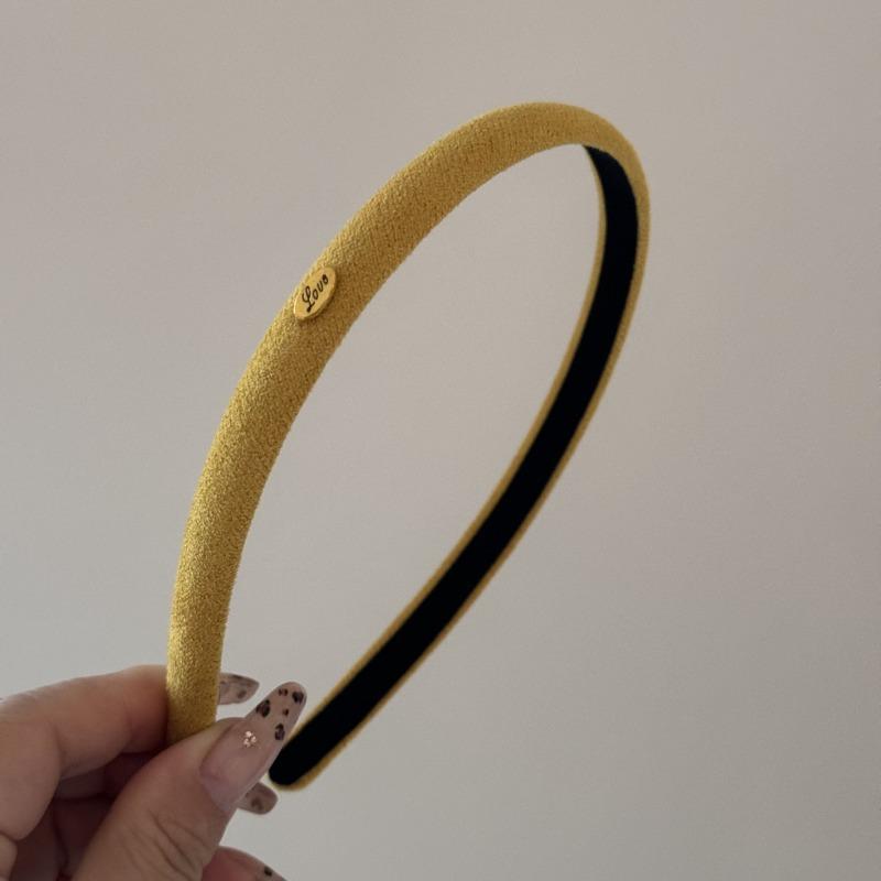 1 Stück Samttextur Feines Haarband Mehrfarbig Einfaches Liebeslogo Haarband Damen Tägliches Vielseitiges Kopfschmuck Haarbänder