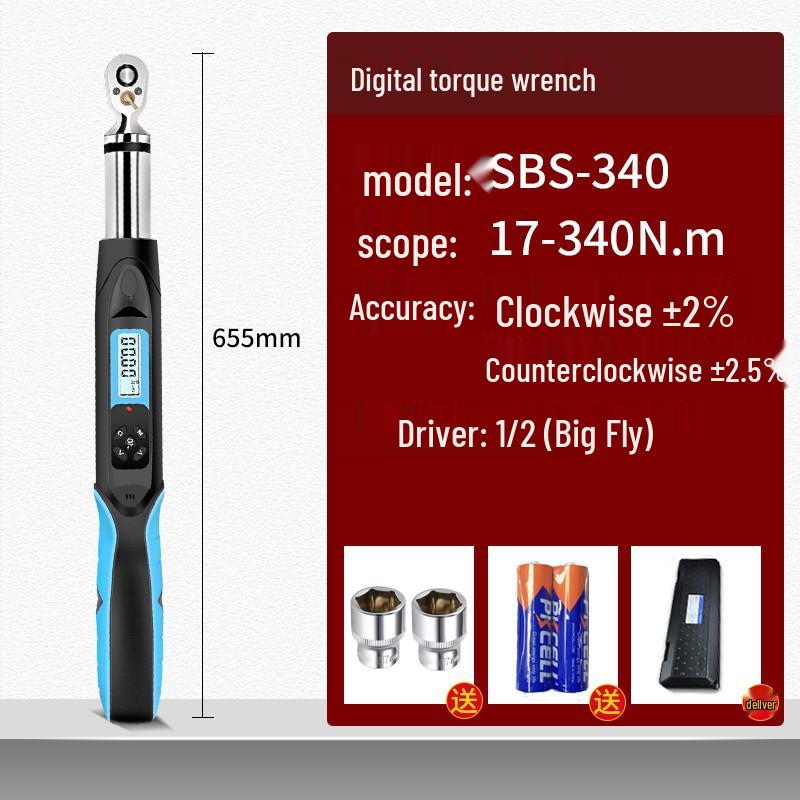 HEMUELE Digital Torque Wrench with Adjustable Torque and Screw Force Test
