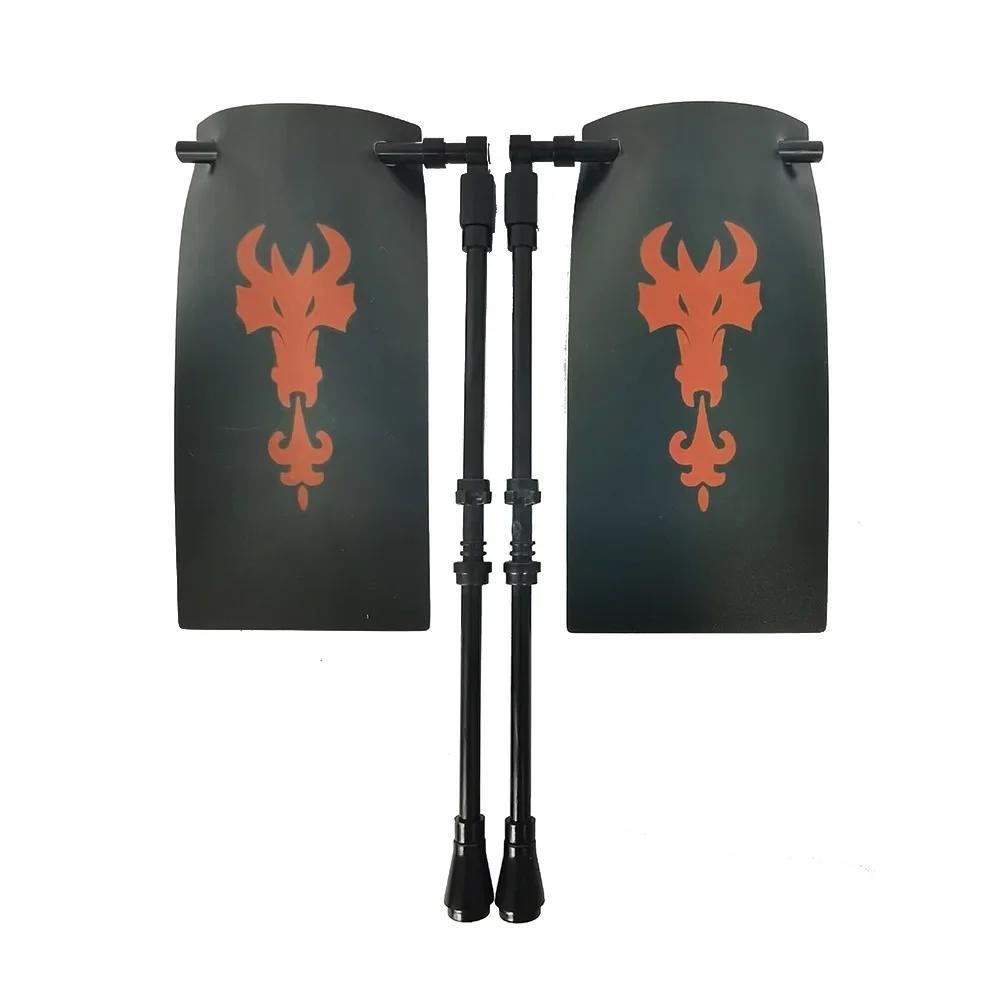 Klocki Budowanie Flag Miasta-Państwa Średniowieczne Postać Wojskowa Flaga Broń Starożytne Święte Cesarstwo Rzymskie Jerozolima Rycerz Świętego Łazarza Legion Zabawka