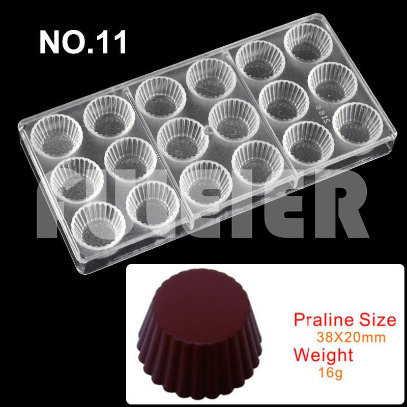 Polycarbonat Schokoladenformen Quadratisch Rund Süßigkeiten Süßwarenriegel Form Backen Kuchen BonBon Süßwarenwerkzeuge Backzubehör
