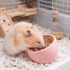 Cute Ceramic Hamster Food Bowl Anti-Rollover Slanted-edged Pet Feeding Bowl Non-Slip Anti-Spill Water Food Bowl Cage Accessory