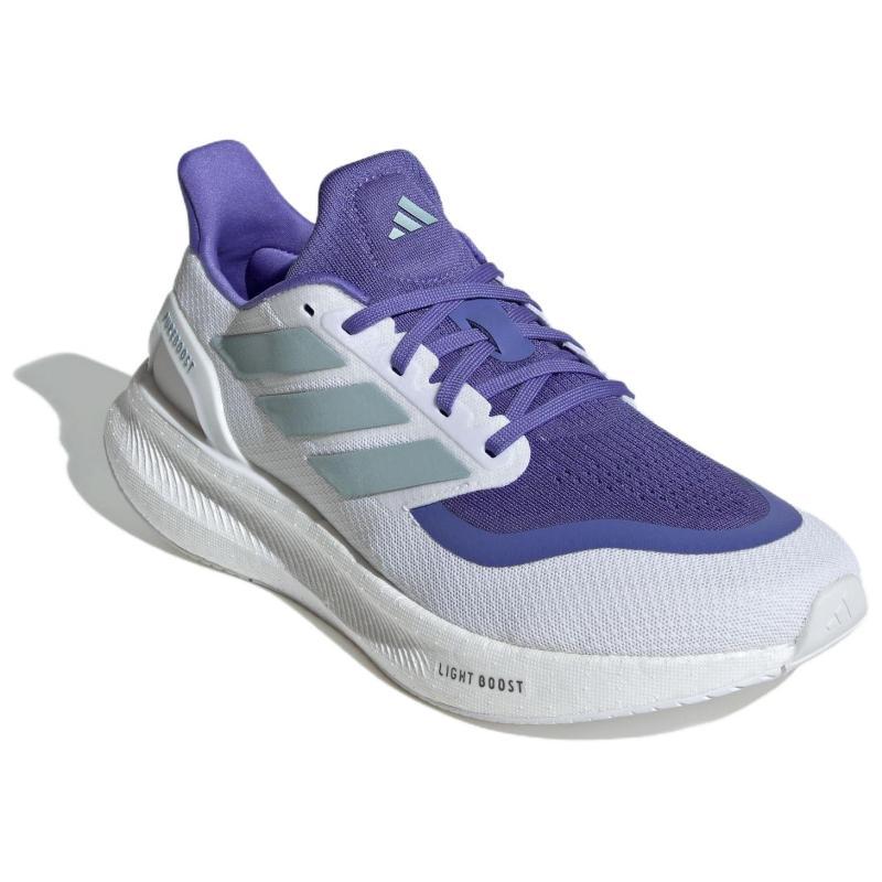 Adidas Pureboost Anti-Slip And Wear-Resistant Rebound Low-Top BOOST Technology Casual Running Shoes Men's White Blue Sneakers JH7262