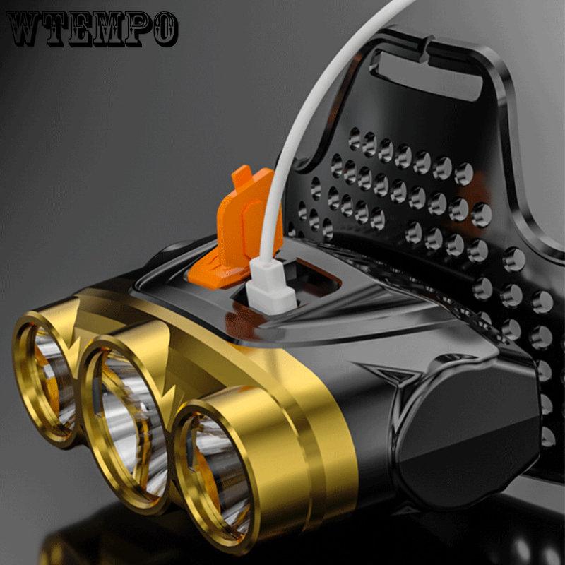Outdoor Strong Light Head Wear Torch Mining Lamp Multifunctional Fishing Strong Light Head Lamp LED Searchlight