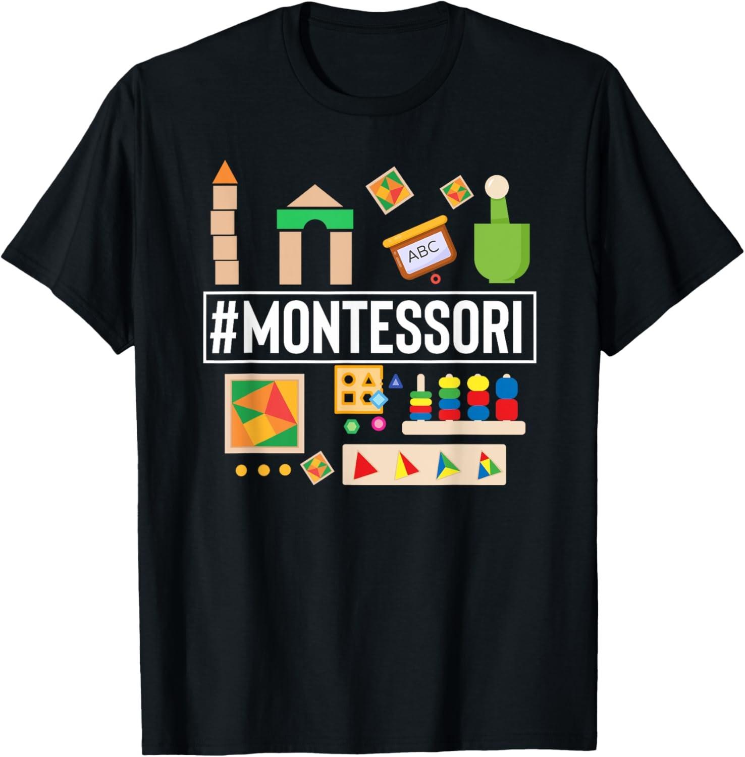 Novelty Montessori Studying Learning Schooling Accessories T-Shirt S разноцветный