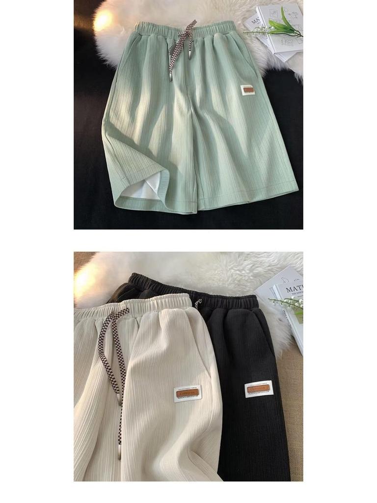 Trendy Solid Color Harajuku Loose Fit Sports Pants for Spring/Autumn