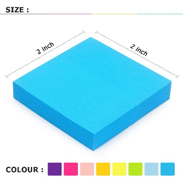 Eastern Wolf Sticky Notes 2x2 Self-Stick Notes 8 Bright Multi Colors Sticky Notes 16 Pads 100 Sheet/Pad