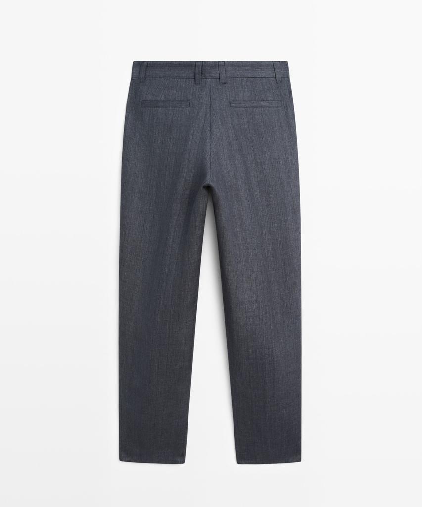 Masimodutti 100% Linen Striped Pants