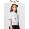 PawinPaw Girls' Sorona Cool-feel Cartoon Bear Printed Short-sleeve T-shirt