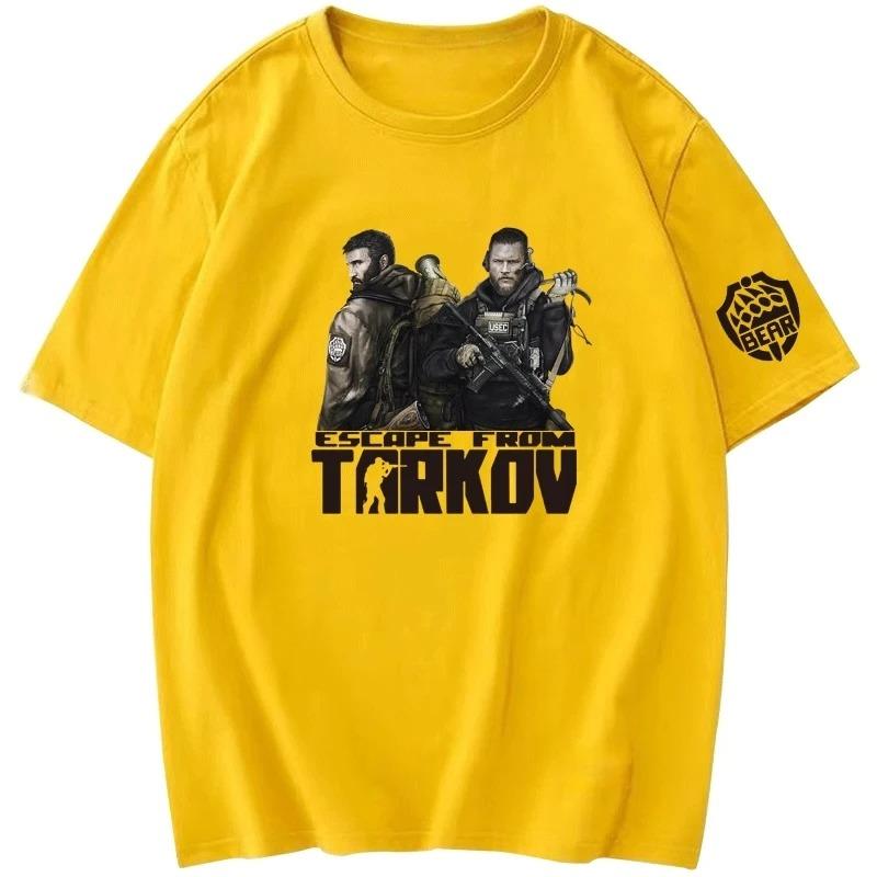 2026 Escape From Tarkov Bold Graphic T-Shirt Unisex Eye-Catching Pattern Cotton Crew Neck Trendy Gaming Streetwear Statement Casual