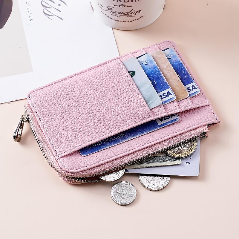New card bag fashionable ultra-thin zipper wallet multi-card position large capacity card bag card holder
