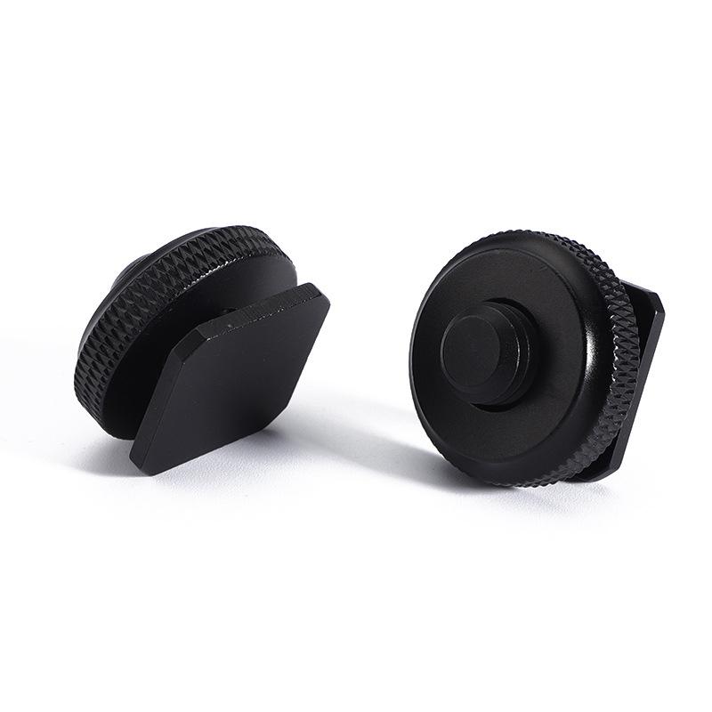 Professionelle 1/4" 3/8" Muttern Stativ Befestigungsschraube Schwarz Auf Blitzschuhadapter