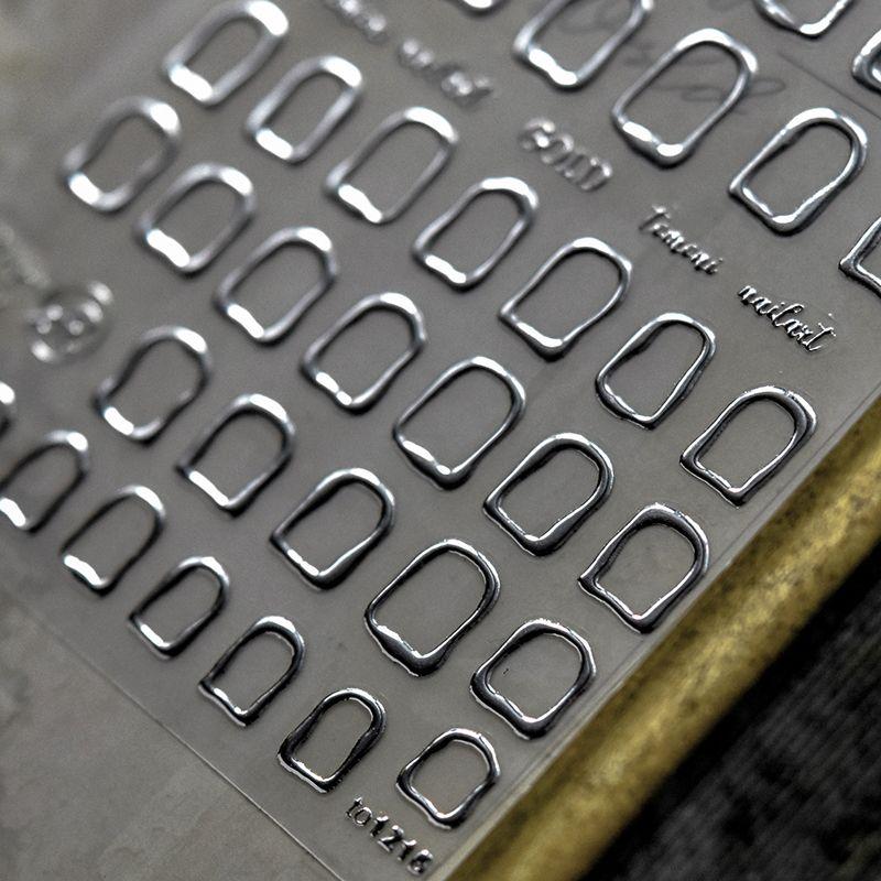 

New Craft New Hot Silver Retro Totem Nail Sticker Queen Mother Silver XINGX English Letter Saturn Back Glue