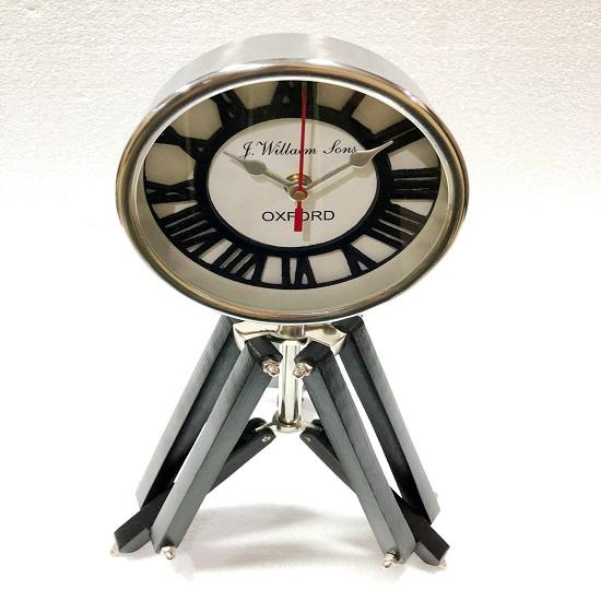 Mosiężny stół drewniany stojak zegar styl marynistyczny statek morski zegar biurkowy wystrój biura