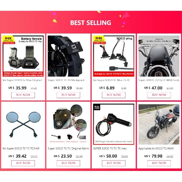 for Super SOCO Tc Max Original Battery Accessories Body Charging Plug Battery Socket Cable Charge Discharge Wire Female Header