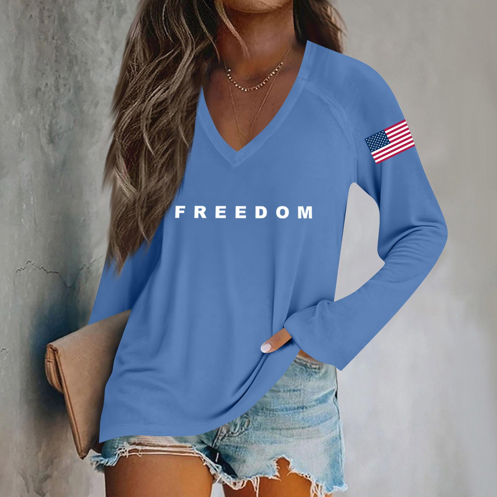 

Женская мода повседневная хэллоуинская принтованная блузка с длинным рукавом и V-образным вырезом L синий