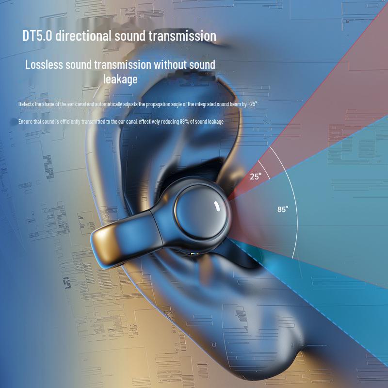 M47 Wireless Bluetooth HD Clip-On Headset - Soft Silicone, Non-In-Ear, Long-Lasting Battery