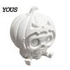 Layered Printing Pumpkin Decor Skull Ornament, Hollow Ghost Face Design, 3D Printed Textured Figure Detailed Halloween Figurine, for