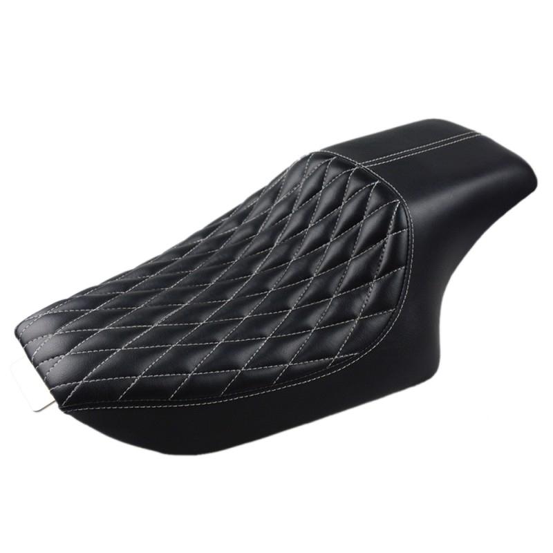 Motorcycle Black Leather Two Up Driver Front Rear Passenger Seat For Harley Sportster XL Iron 883 1200 48 Forty-eight 2004-2016