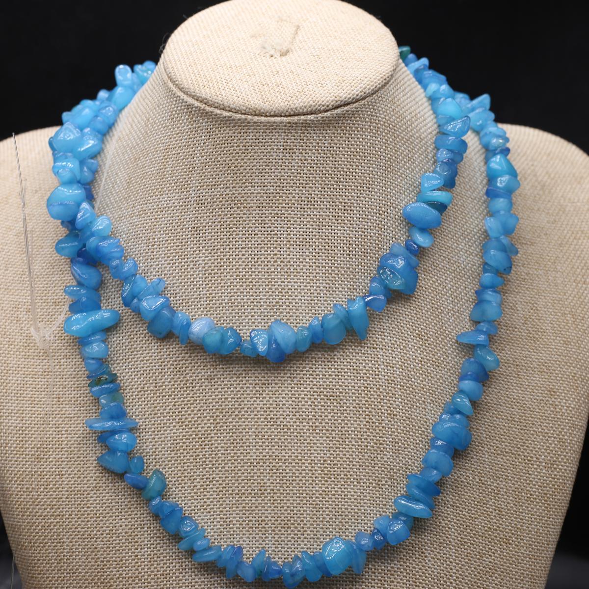 

Бусины из натурального камня амазонит/зебра, гравийные бусины для изготовления ювелирных изделий, ожерелье, серьги, браслет, аксессуар, длина 80 см 7mm