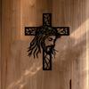 Handgeschmiedetes schwarzes Eisen Wandkreuz Jesus Skulptur Christliche Altar Dekoration Gebetsraum Geschenk