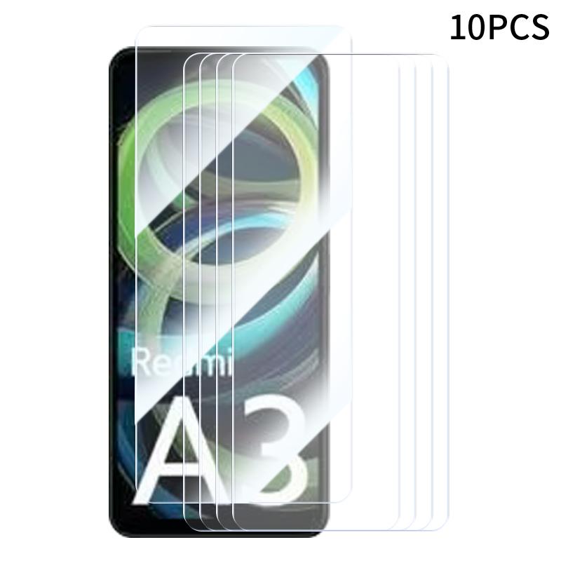 RURIHAI 10Pcs For Xiaomi Redmi A3+ Screen Protector Clear 9H Hardness High Aluminium-silicon Glass Film