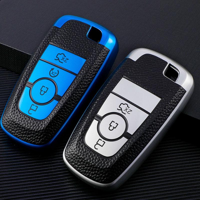 PENTRU Ford Focus Edge Explorer Escort Mondeo Mustang Ranger din piele TPU Car Smart Key Cover Carcasa Shell Geanta Protector Breloc