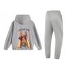 Li Ning Letter Fashion Print Trendy Loose Breathable Cotton Comfortable Versatile Hooded Pullover Sweatshirt Casual Sports Suit AWDUA21-3+AKLT541-4