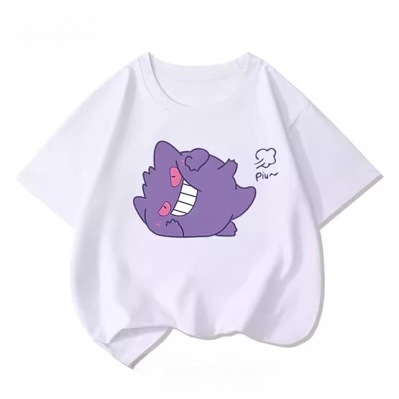 Potdemiel Summer New Pikachu Printed Children's T-Shirt Suitable for Boys and Girls, Comfortable and Breathable