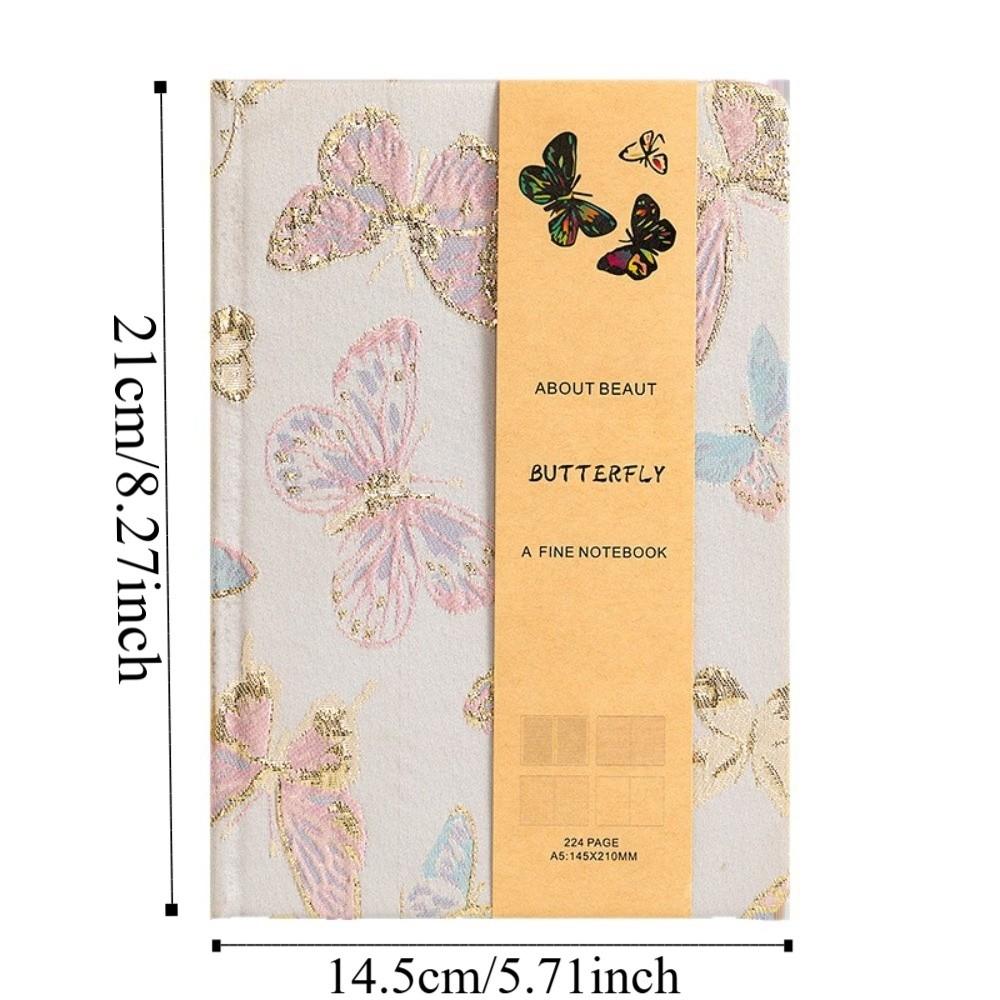 Leather Embroidered Flower Notebook Pattern Schedule Notepad School Supplies