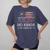 Printed No Kings In America T Shirt for Unisex Women Cotton Tee Shirt Short Sleeve Clothing