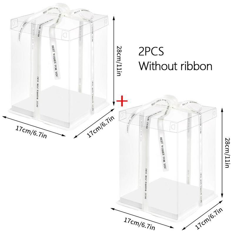 Transparent Gift Box Clear Plastic Cake Box Candy Storage Containers Dessert Present Decoration Wedding Birthday Party Supply