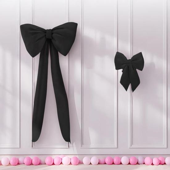2 Pcs Bow Decoration Bow Themed Room Backdrop Decor for Wedding Birthday Party Engagement Bachelorette Baby Shower Door Wall Decoration