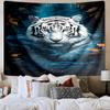 Tiger In The Snowstorm Tapestry Room Decoration Wall Hanging for Living Room Bedroom, Dormitory, Birthday and Christmas Gifts