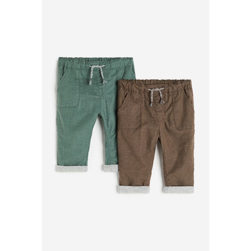 

HM Детская одежда Брюки для малыша 2 шт. Летние Полностью на подкладке Хлопковые брюки 1163032