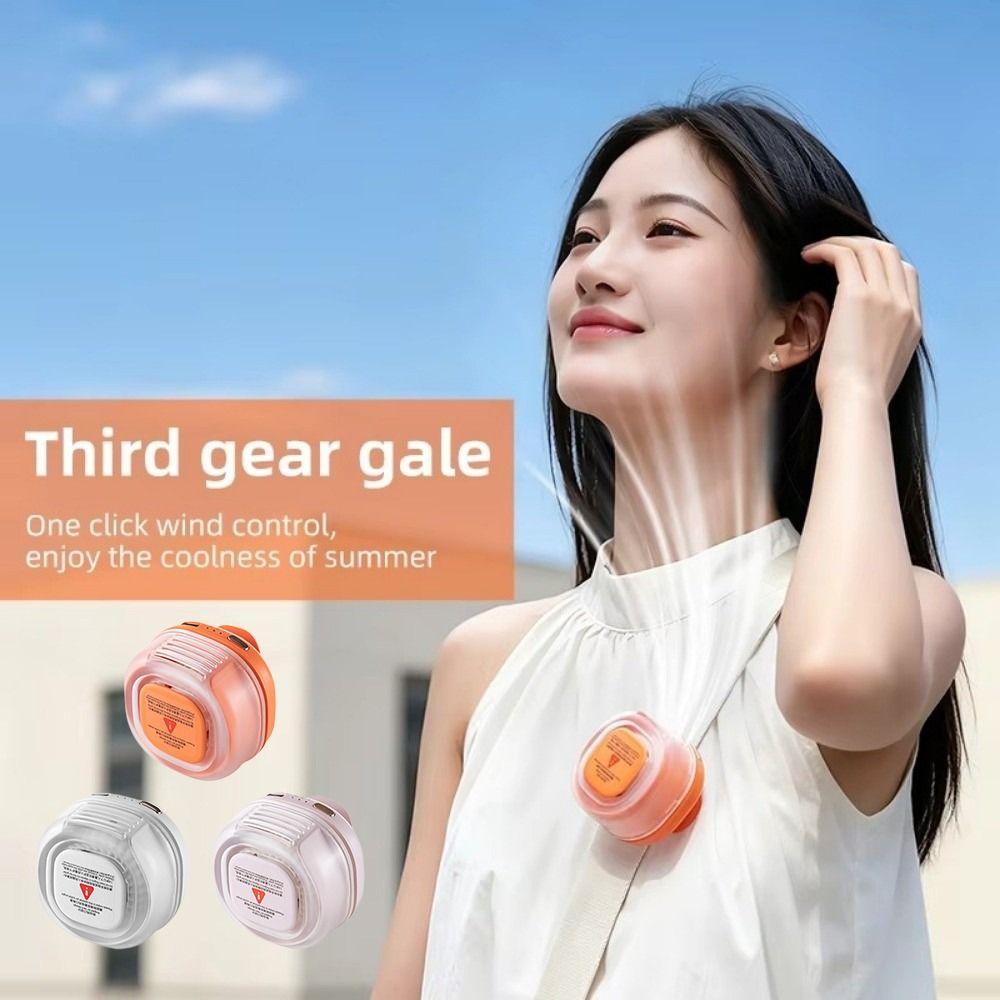 1 Speeds Clip-On Waist Fan Silent Operation Strong Wind Hanging Waist Fan Lightweight USB Rechargeable Mini Electric Fan
