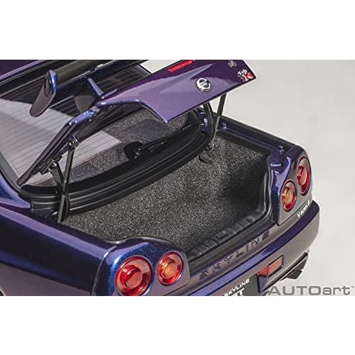 AUTOart 1/18 Scale Nissan Skyline GT-R (R34) V-Spec II BBS LM Wheel Version, Midnight Purple III, Finished Product
