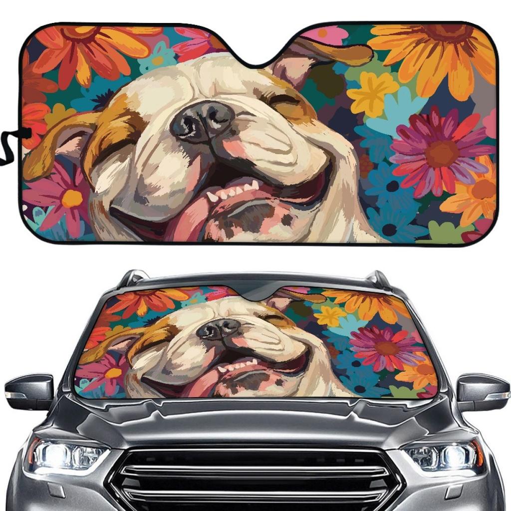 Personalized Pet Dog Animal Car Front Windshield Sun Visor Interior Sun Protection
