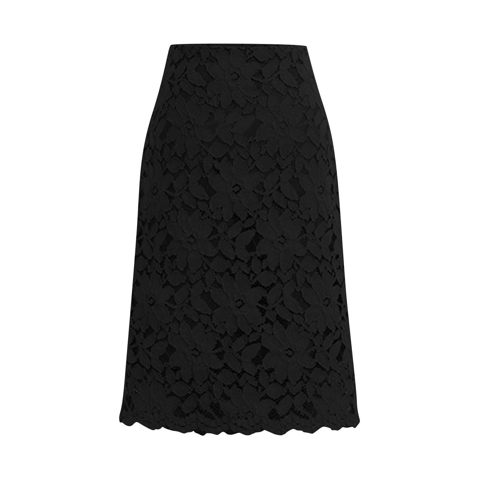 

Женская юбка-миди с эластичной резинкой на талии и принтом в горошек для девочек, милая юбка L чёрный