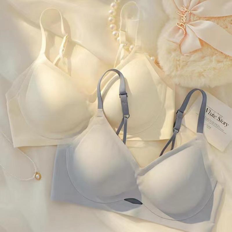 Lingerie Women's Gathered Non-marking Non-steel Ring To Collect Side Breasts Anti-sagging Bra