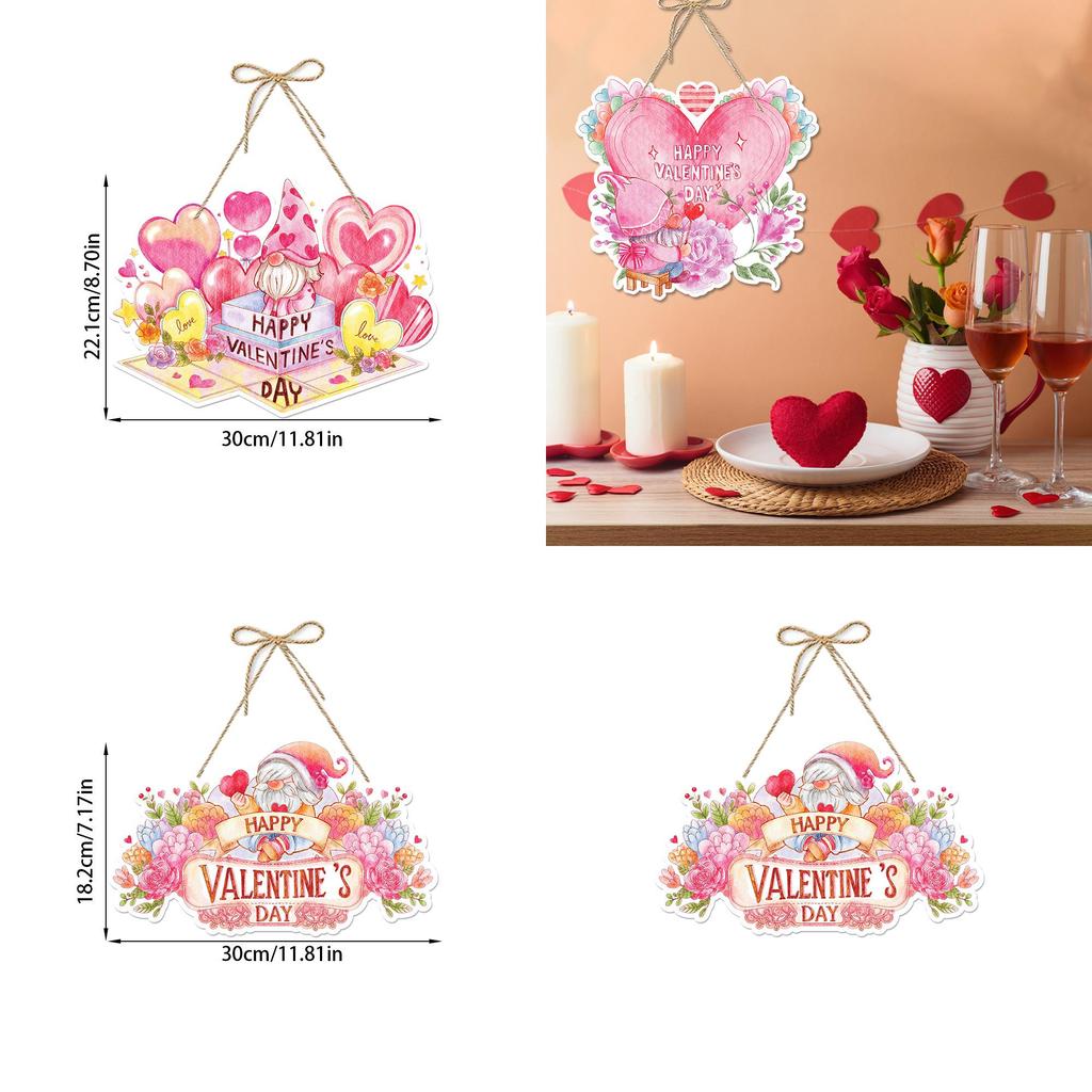 Valentinstag Rosa Hängende Türdeko Für Partyatmosphäre Mit Papiermaterial Mehrstil-Set