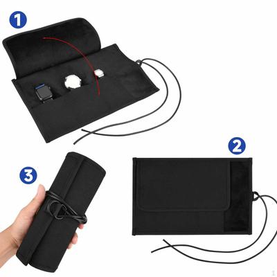 Watch Roll Organizer Carrying Bag Portable Soft Holder Multipurpose Storage Pouch Travel Case