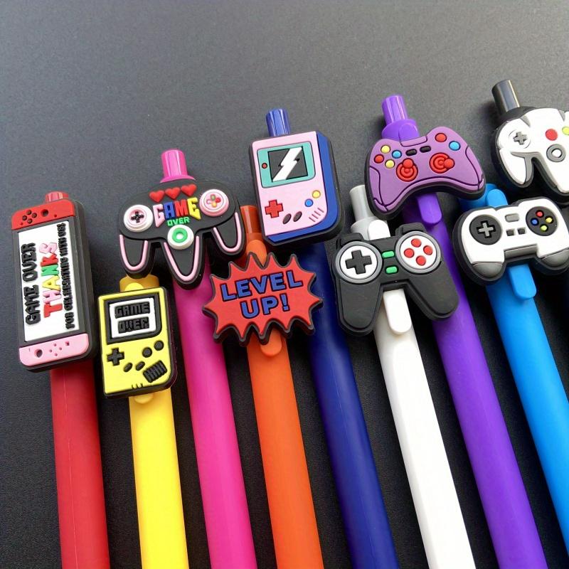 6/12 pcs Vibrant Game-Themed Gel Pens,Retractable Ballpoint Pens Designed Specifically for Gamers, Suitable for Parties, Office Supplies