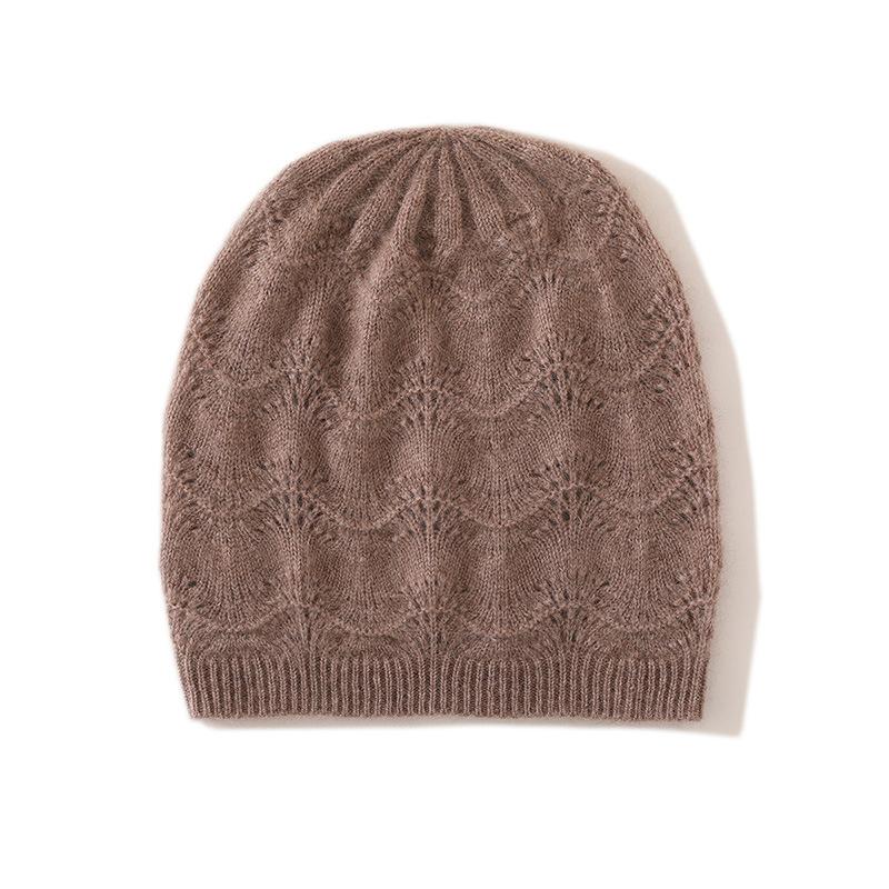 

Cashmere Autumn and Winter New Style Women s High End Solid Color Wavy Thickened Ear Protection Warm Fashion Casual Knitted Hat One size