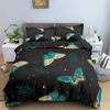 Butterfly Bedding Set Full King Size Hippie Boho Moth Duvet Cover Microfiber Animal Botanical Psychedelic Starry Sky Quilt Cover