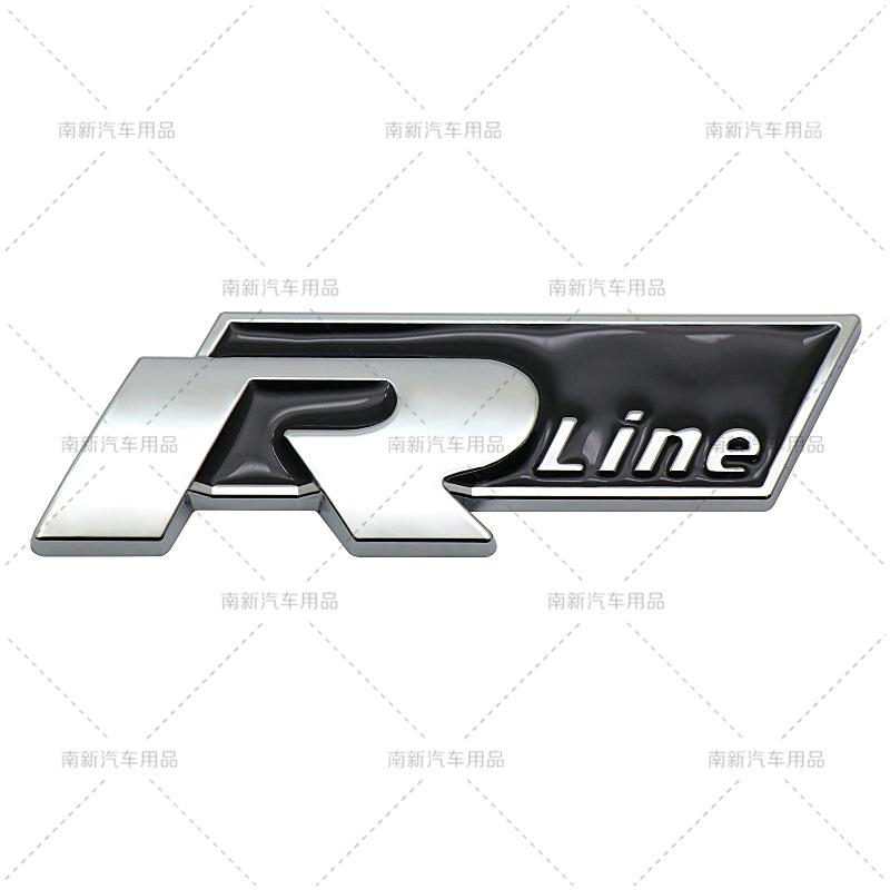 Hot 3D metal letter car trunk badge Rline logo suitable for Volkswagen Lingdu Sagitar Touran Lavida Rline modification sticker RJ5