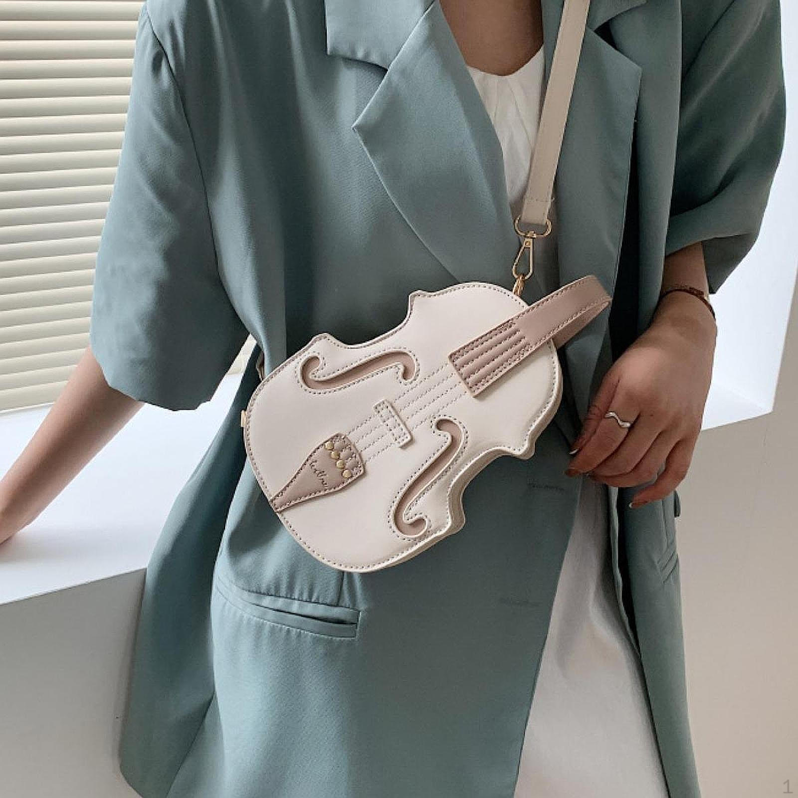 

Сумка через плечо в форме скрипки, повседневная, стильная, портативная, легкая, из искусственной кожи коричневый