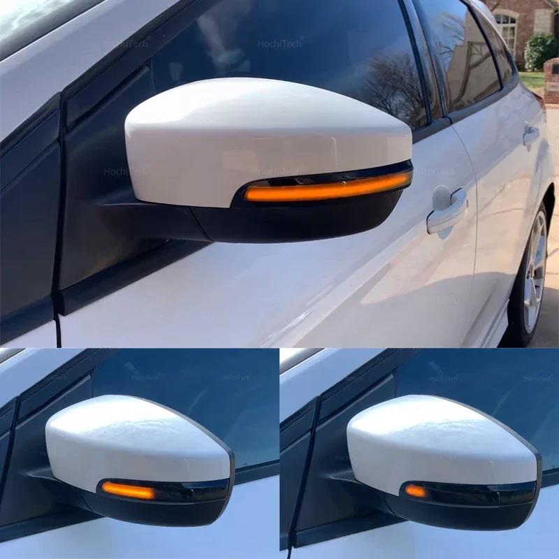 2x LED Dynamic Side Mirror Blinker Light Turn Signal Lamps for Ford Kuga Ecosport C-Max Focus MK3 Car Exterior AccessoriesTurn Signal 2
