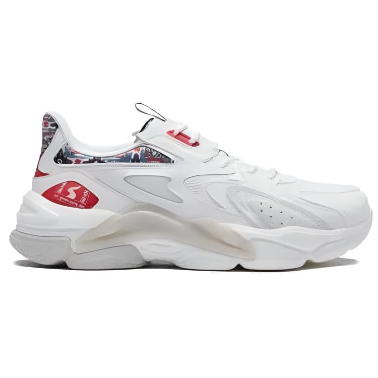 361 Slip Resistant Abrasion Resistant Low top Sports Casual Shoes Men's White Red 572316768 /